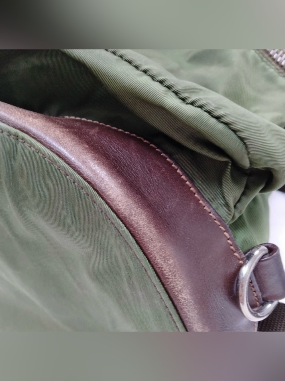 Prada Vintage Green Nylon Backpack | Auth Made in Italy - Picture 8 of 10
